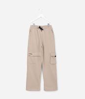 Calça Infantil em Moletom com Bolsos Cargo - Tam 5 a 14 Anos - 1