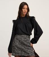Blusa Bata Oversized com Detalhes de Rendas - 2