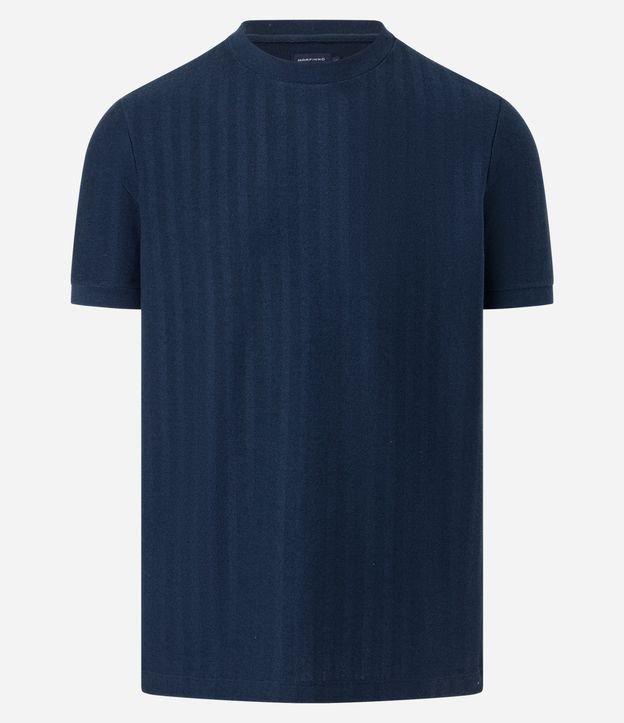 Camiseta Slim em Algodão com Textura Espinha de Peixe - 1