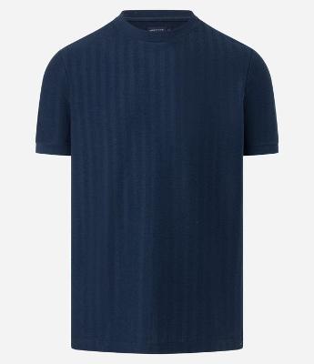 Camiseta Slim em Algodão com Textura Espinha de Peixe