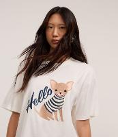 Blusa em Algodão com Bordado de Cachorro de Roupinha - 1