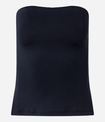 Blusa em Microfibra Tomara que Caia com Fenda Lateral