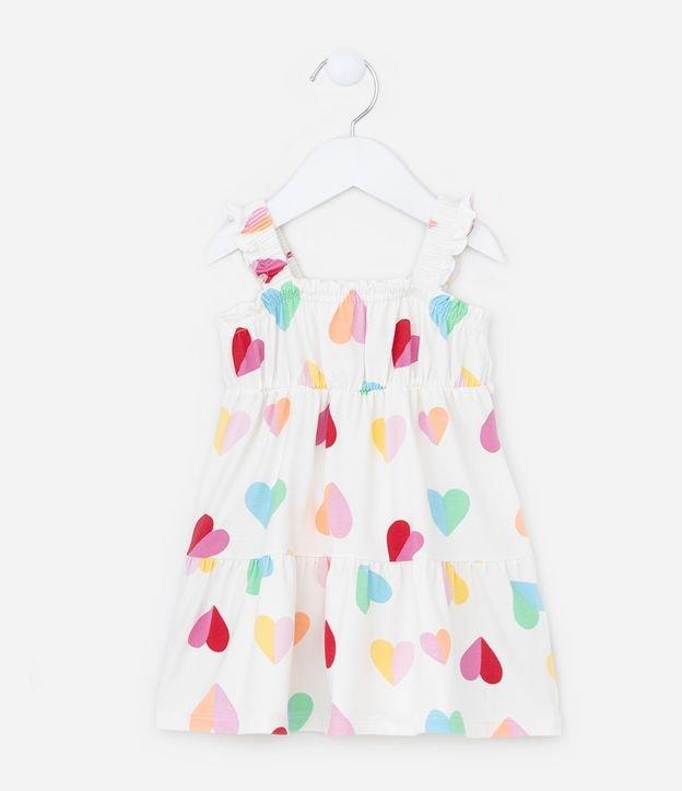 Vestido Infantil com Estampa Corações - Tam 0 a 18 meses - 1