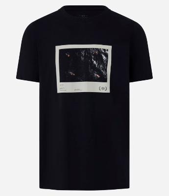 Camiseta Regular em Algodão Estampa Photoprint Mar