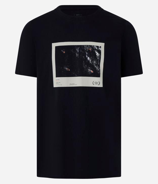 Camiseta Regular em Algodão Estampa Photoprint Mar - 1