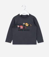 Camiseta Infantil com Estampa Carros de Corrida - Tam 1 a 6 Anos - 1