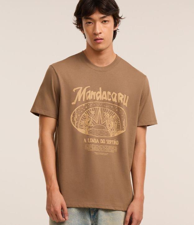 Camiseta Comfort em Algodão com Estampa Lettering Mandacaru - 1