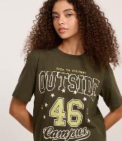 Camiseta em Algodão com Lettering Outside 46 - 2