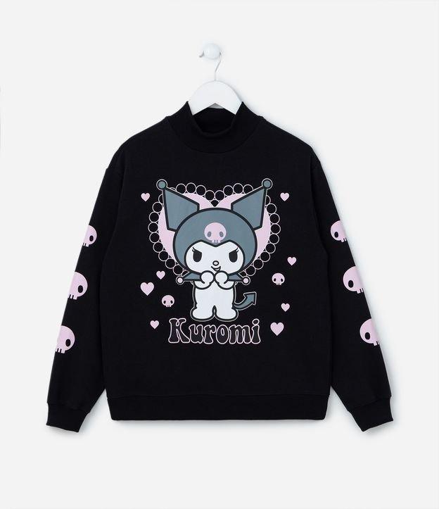 Casaco Infantil em Moletom com Estampa da Kuromi - Tam 5 a 14 Anos - 1