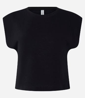 Blusa em Ribana sem Manga Ombreira