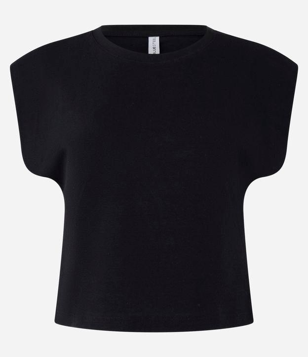 Blusa em Ribana sem Manga Ombreira - 1