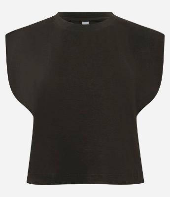 Blusa em Ribana sem Manga Ombreira