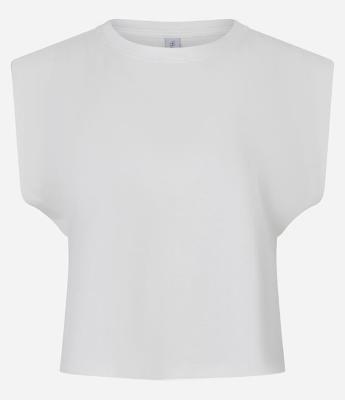 Blusa em Ribana sem Manga Ombreira