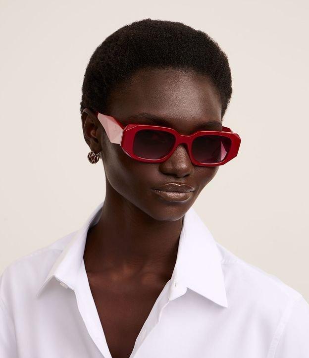 Óculos de Sol Quadrado com Haste Larga Chanfrada - 2