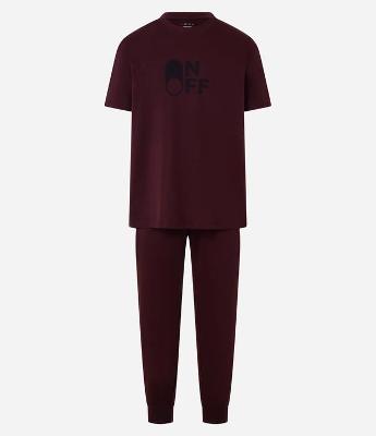 Pijama Comfort Longo em Ribana Estampa Localizada ON/OFF