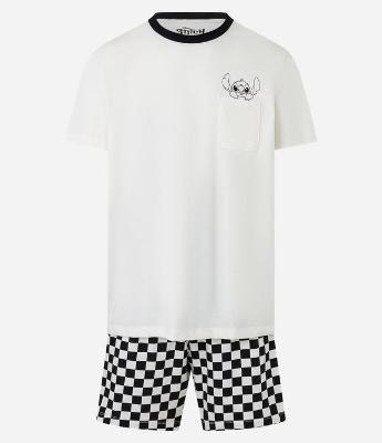 Pijama Curto em Algodão Stitch