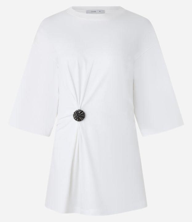 Camiseta Comfort em Algodão com Detalhe e Ajuste Frontal - 1