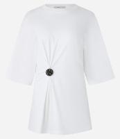 Camiseta Comfort em Algodão com Detalhe e Ajuste Frontal - 1