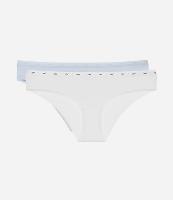 Kit 02 Calcinhas Biquíni em Cotton com Cós Estampado - 1