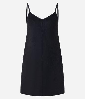 Vestido Curto em Suede com Alcinhas Finas