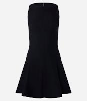 Vestido Curto Evasê em Bengaline com Pregas - 1