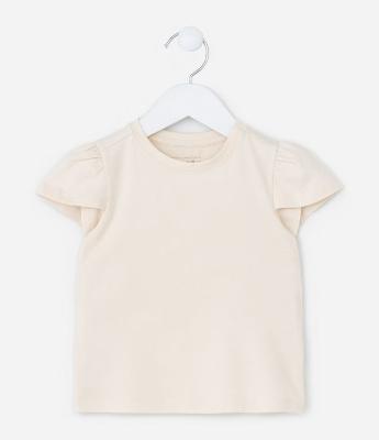 Blusa Infantil com Manguinha Transpassada - Tam 1 a 6 Anos