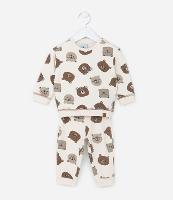 Conjunto Infantil com Estampa Carinha de Bichinhos - Tam 0 a 18 meses - 1