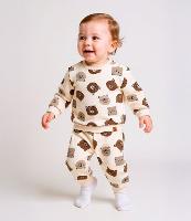 Conjunto Infantil com Estampa Carinha de Bichinhos - Tam 0 a 18 meses - 2