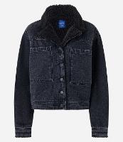 Jaqueta Jeans com Gola em Sherpa e Bolsos Frontais - 1