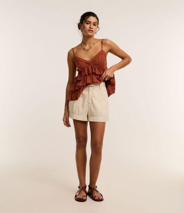 Short Baggy em Sarja com Cinto Diferenciado - 3