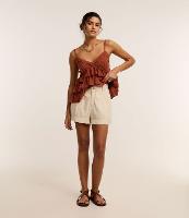 Short Baggy em Sarja com Cinto Diferenciado - 3