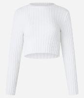 Blusa Cropped Texturizada em Tricô Chenille - 1