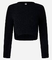 Blusa Cropped Texturizada em Tricô Chenille - 1