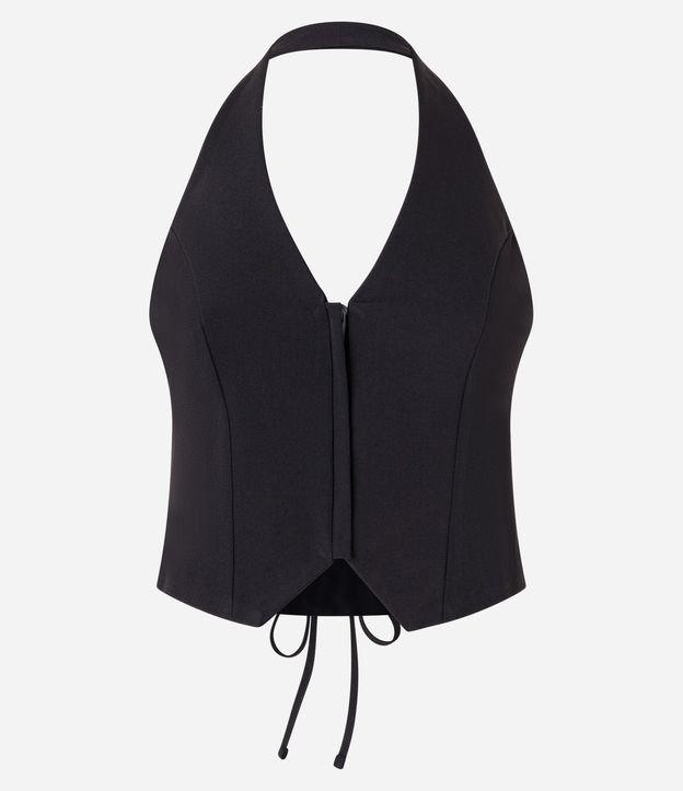 Colete Frente Única Alfaiatado com Amarração nas Costas - 1