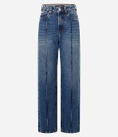 Calça Reta Comfort em Jeans com Friso Frontal - 1