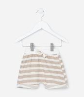 Bermuda Infantil com Estampa Listradinha - Tam 0 a 18 meses - 1
