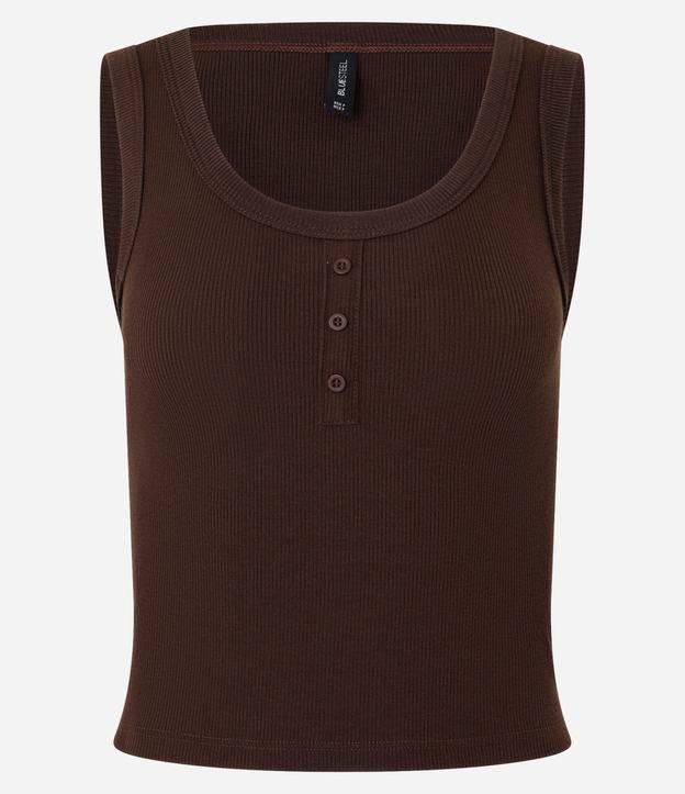 Blusa Regata em Ribana com Botões - 1