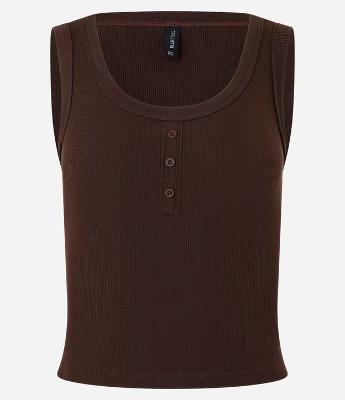 Blusa Regata em Ribana com Botões