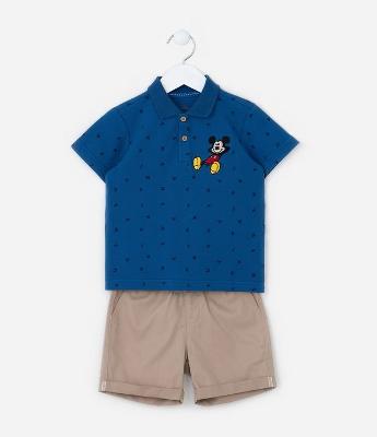 Conjunto Infantil com Bordado do Mickey - Tam 1 a 6 Anos
