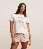 Pijama Short Doll em Algodão com Estampa Cupido e Poá - 2