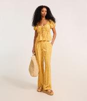 Calça Wide Leg em Viscose Twill com Cintura Alta Estampa Gravataria - 2