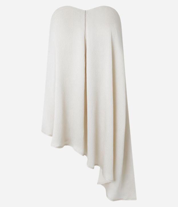 Blusa em Crepe Texturizada com Decote Coração e Barra Assimétrica - 1