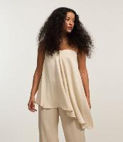 Blusa em Crepe Texturizada com Decote Coração e Barra Assimétrica - 2