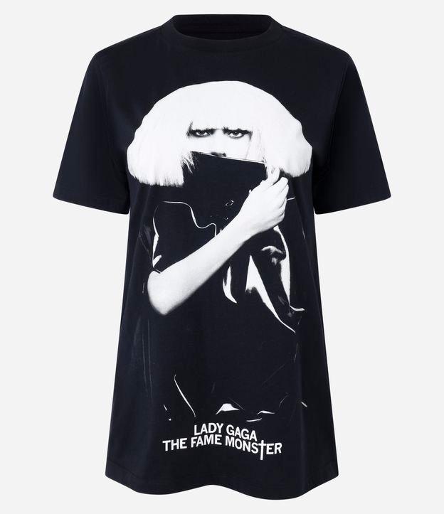 Camiseta T-shirt em Algodão com Estampa Lady Gaga - 1