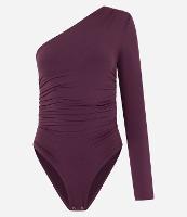 Body com Um Ombro Só e Drapeados Laterais - 1