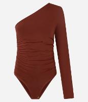 Body com Um Ombro Só e Drapeados Laterais - 1