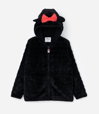 Jaqueta Infantil com Orelhinhas e Laço da Minnie - Tam 2 a 12 Anos