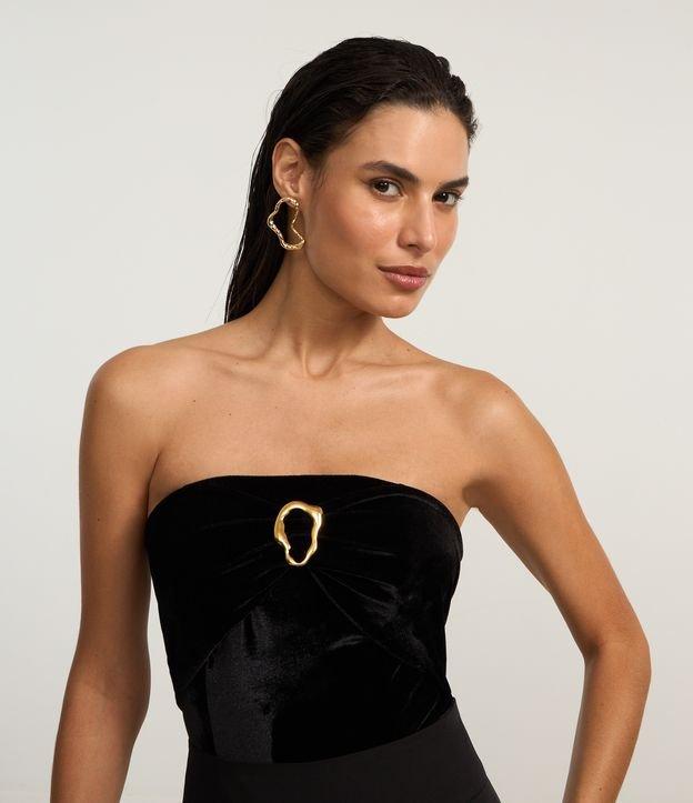 Body em Veludo com Pala Dobrada e Aviamento Frontal - 2