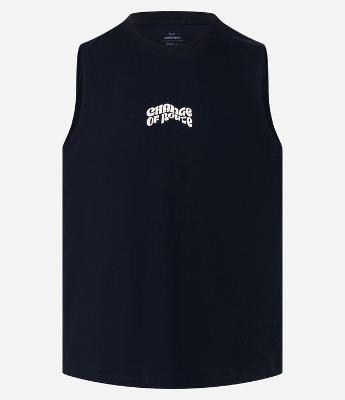 Regata Comfort em Algodão Estampa Lettering