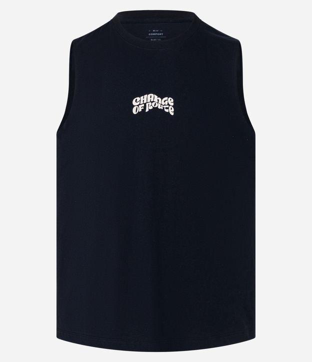 Regata Comfort em Algodão Estampa Lettering - 1